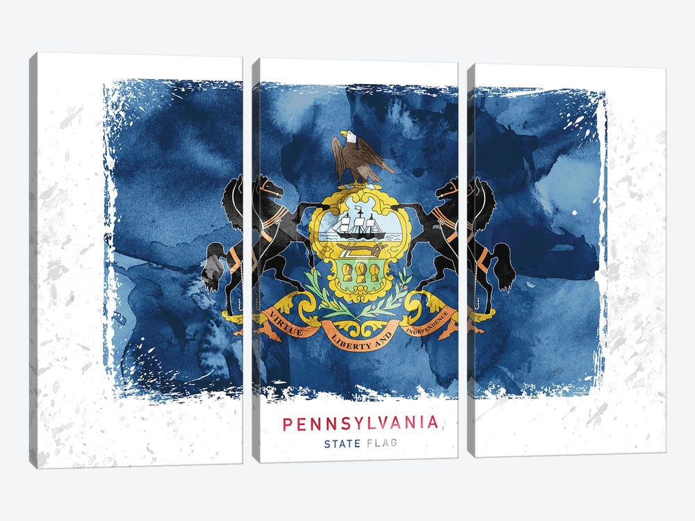 Pennsylvania by WallDecorAddict 3-piece Art Print