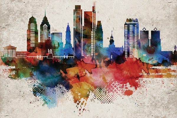 Philadelphia: Philadelphia Abstract by WallDecorAddict