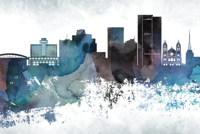 Phoenix Bluish Skylines by WallDecorAddict art print