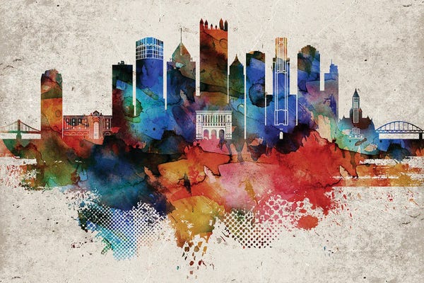 WallDecorAddict: Pittsburgh Abstract by WallDecorAddict