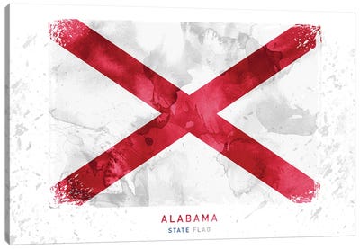 Alabama Canvas Art Print - Flag Art