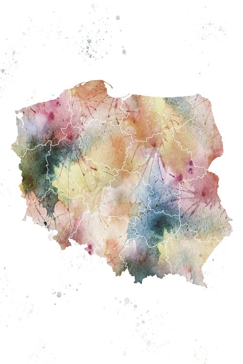 Poland Nature Watercolor by WallDecorAddict canvas print