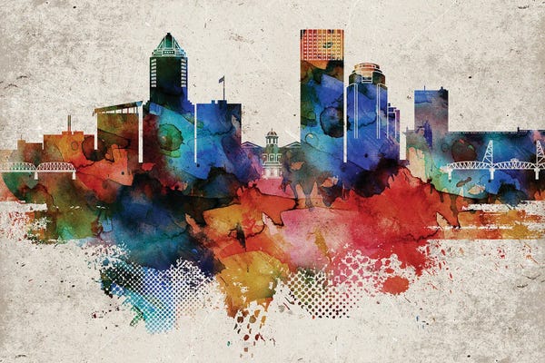 Oregon: Portland Abstract by WallDecorAddict