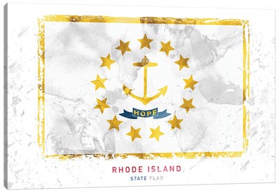 Rhode Island Canvas Art Print - Flag Art