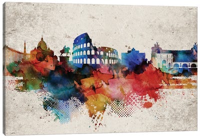 Rome Abstract Canvas Art Print - Wonders of the World