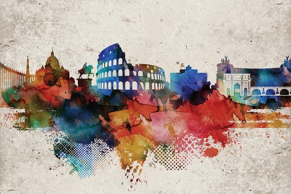 The Colosseum: Rome Abstract by WallDecorAddict