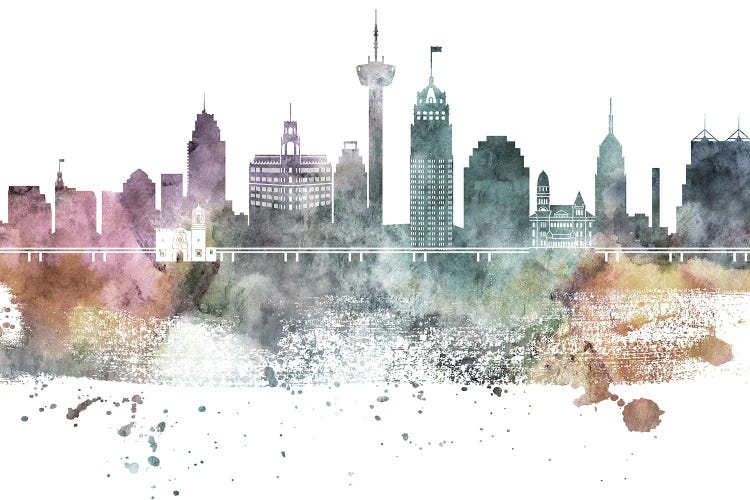 San Antonio Pastel Skylines