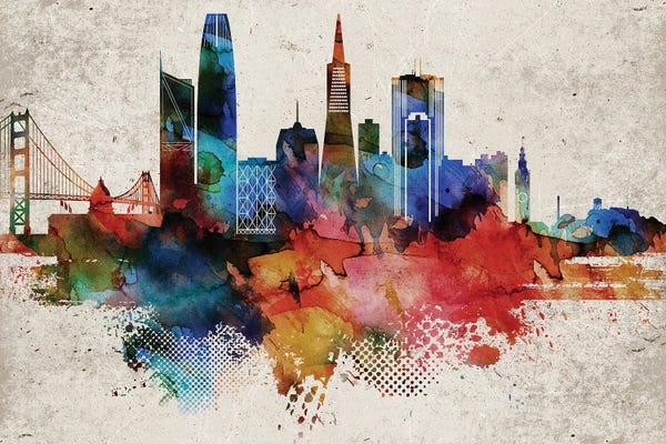 California: San Francisco Abstract by WallDecorAddict
