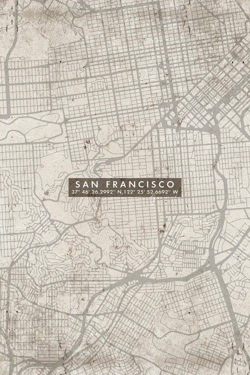 San Francisco City Map Abstract