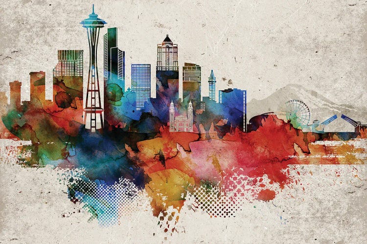 Seattle Abstract by WallDecorAddict wall art