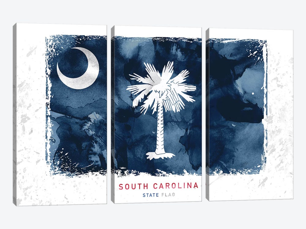 South Carolina by WallDecorAddict 3-piece Canvas Print