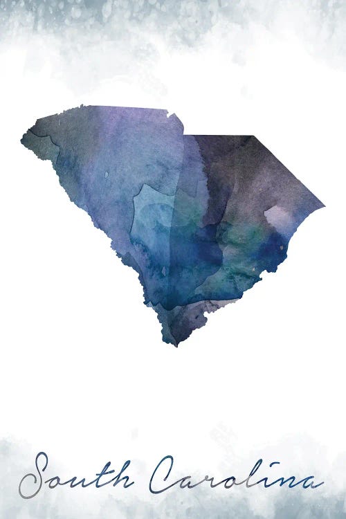 South Carolina State Bluish by WallDecorAddict wall art