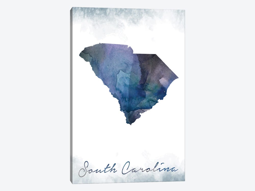 South Carolina State Bluish by WallDecorAddict 1-piece Canvas Wall Art