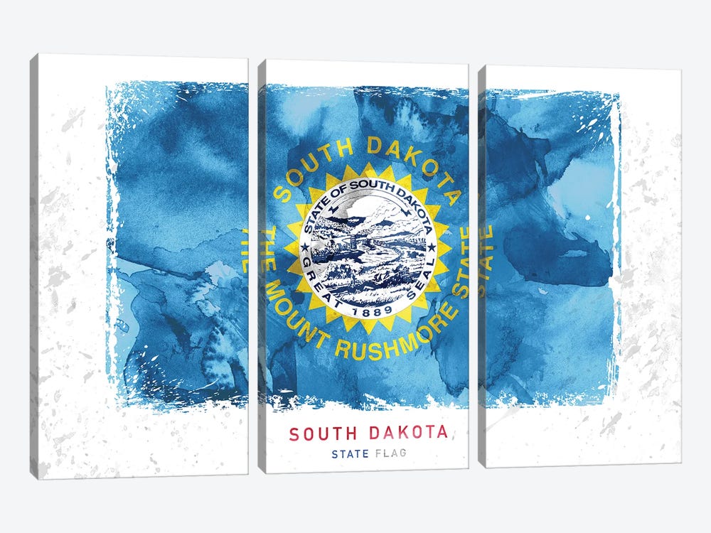 South Dakota by WallDecorAddict 3-piece Canvas Art Print
