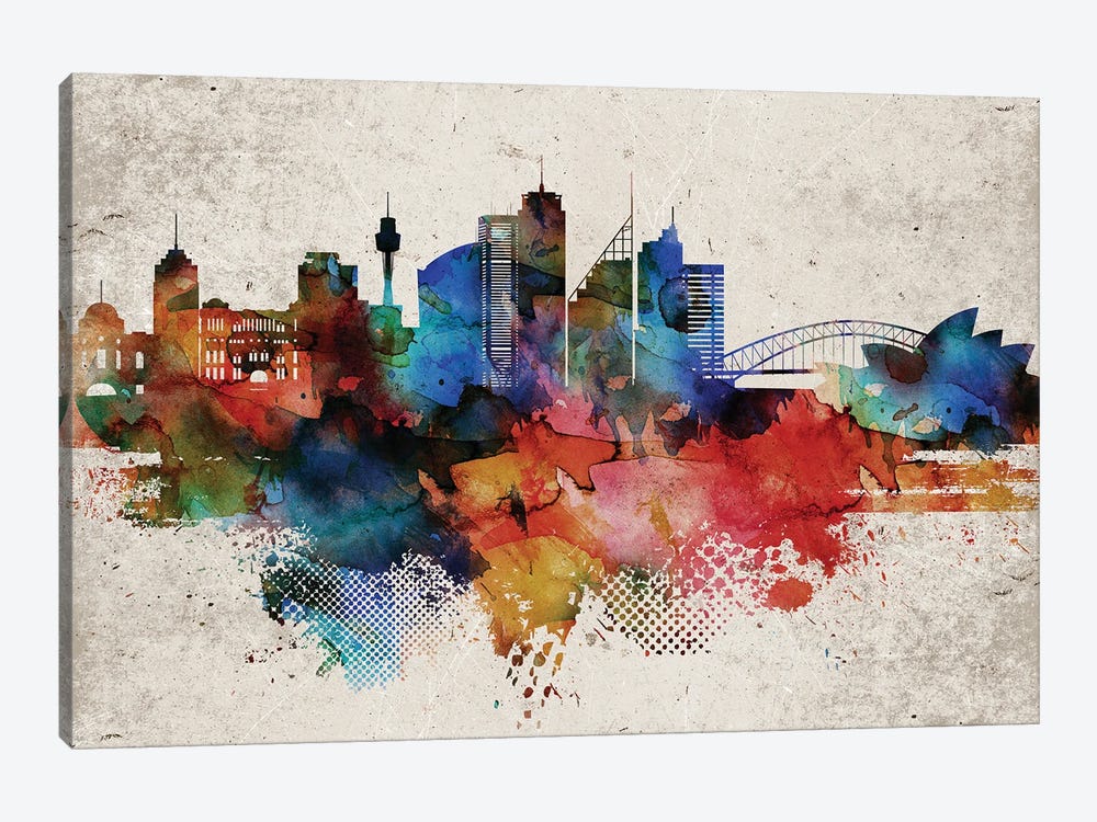 Sydney Abstract by WallDecorAddict 1-piece Art Print