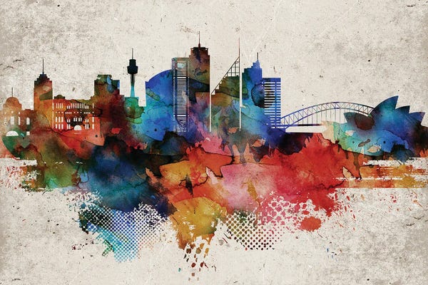 Oceania: Sydney Abstract by WallDecorAddict