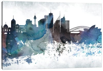 Sydney Bluish Skylines Canvas Art Print - WallDecorAddict