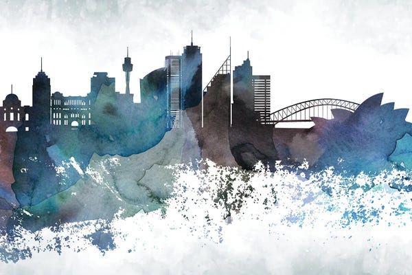 New South Wales: Sydney Bluish Skylines by WallDecorAddict
