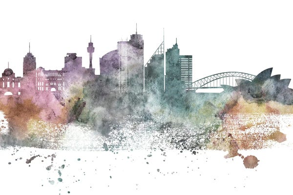 Australia: Sydney Pastel Skylines by WallDecorAddict