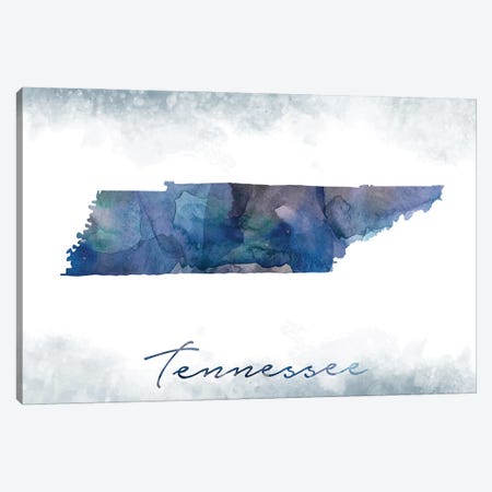 Tennessee State Bluish Canvas Print #WDA467} by WallDecorAddict Canvas Art