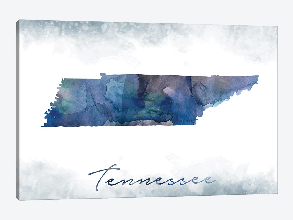 Tennessee State Bluish by WallDecorAddict 1-piece Canvas Art Print