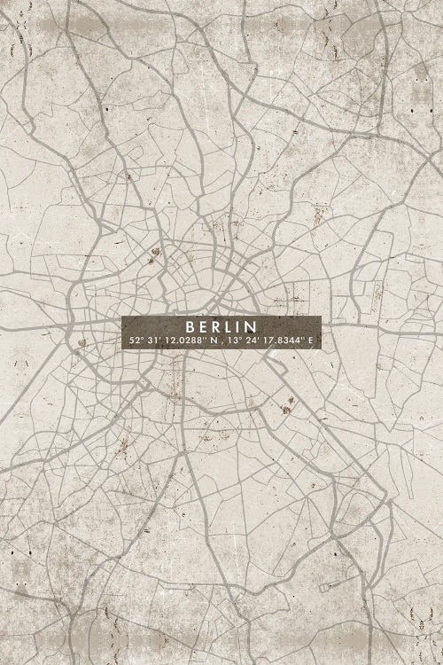 Berlin City Map Abstract