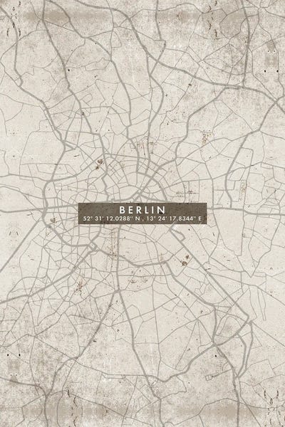 Berlin: Berlin City Map Abstract by WallDecorAddict