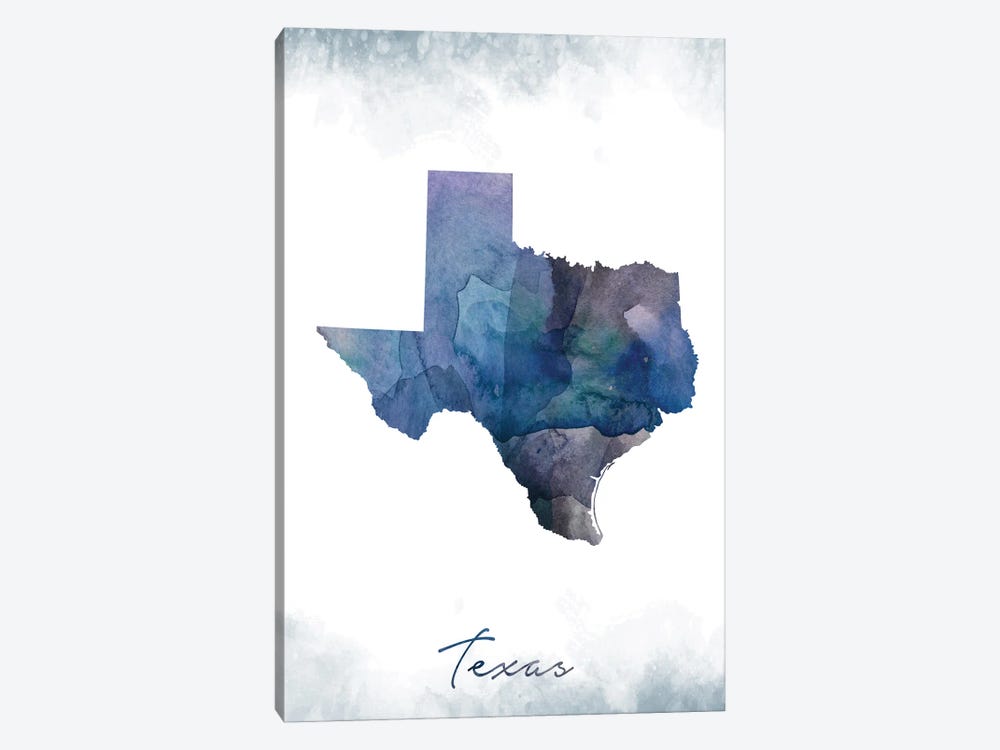 Texas State Bluish by WallDecorAddict 1-piece Canvas Art Print