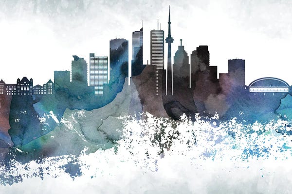 Ontario: Toronto Bluish Skylines by WallDecorAddict