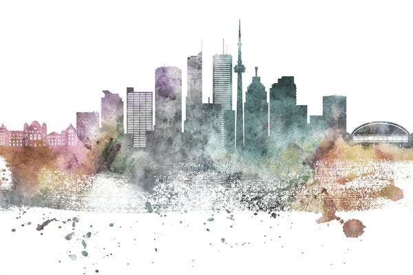 Toronto: Toronto Pastel Skylines by WallDecorAddict