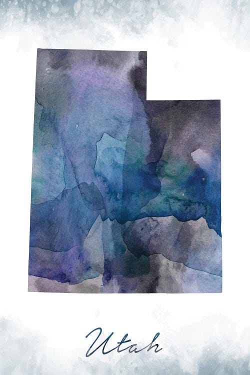 Utah State Bluish by WallDecorAddict canvas print