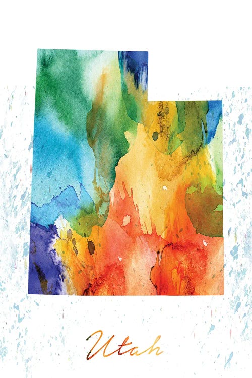 Utah State Colorful by WallDecorAddict wall art