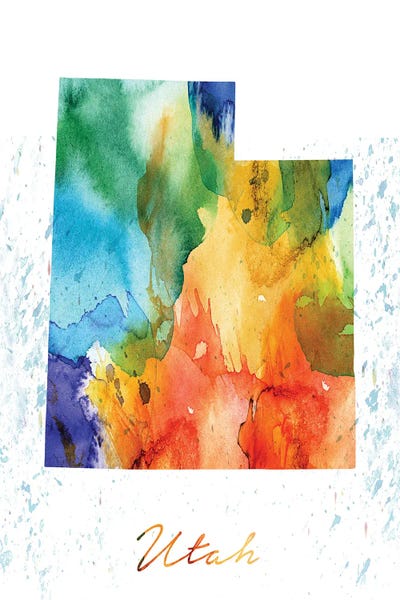 Utah: Utah State Colorful by WallDecorAddict