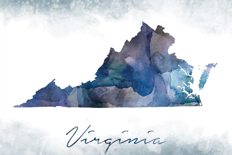 Virginia State Bluish by WallDecorAddict wall art