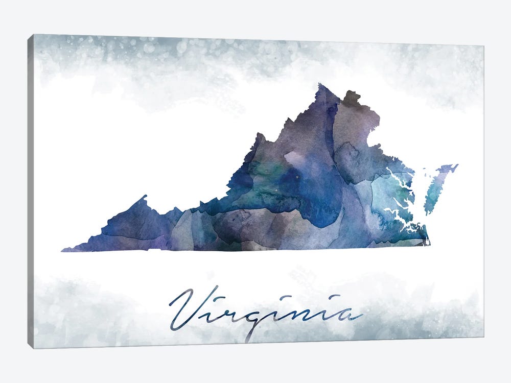 Virginia State Bluish by WallDecorAddict 1-piece Art Print