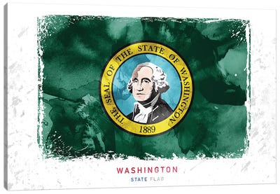 Washington Canvas Art Print - Flag Art
