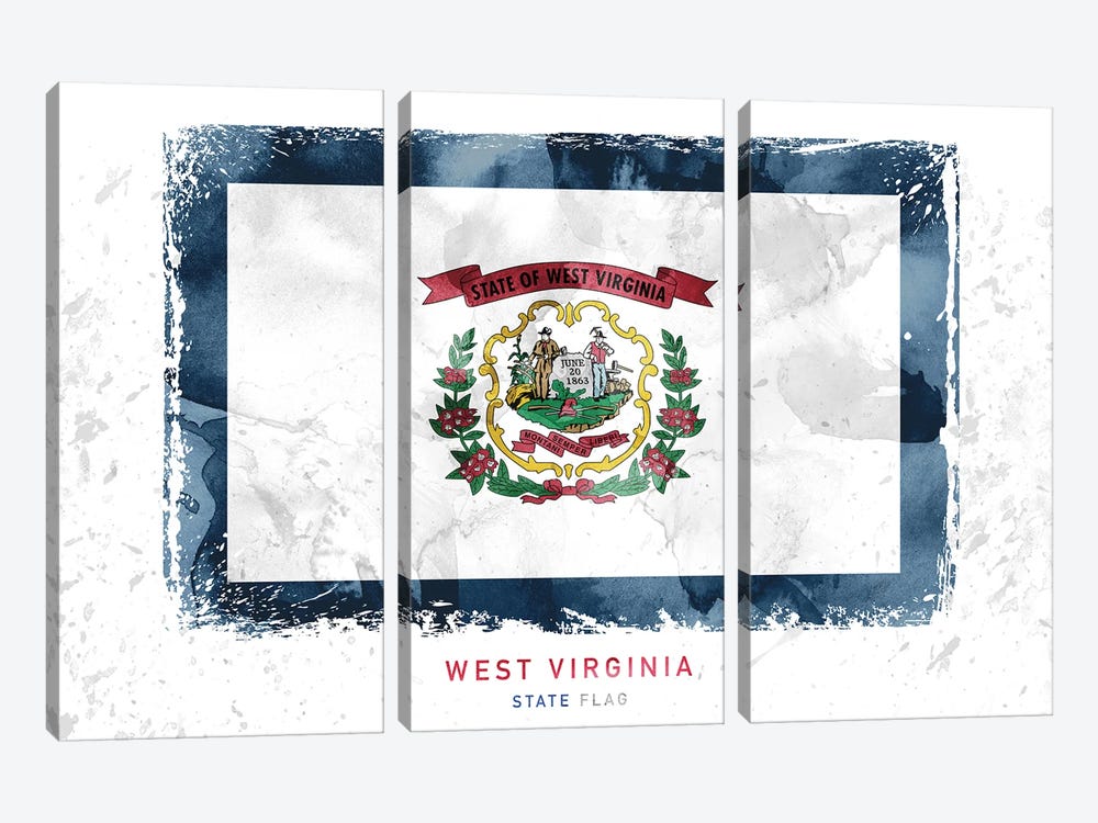 West Virginia by WallDecorAddict 3-piece Canvas Art Print