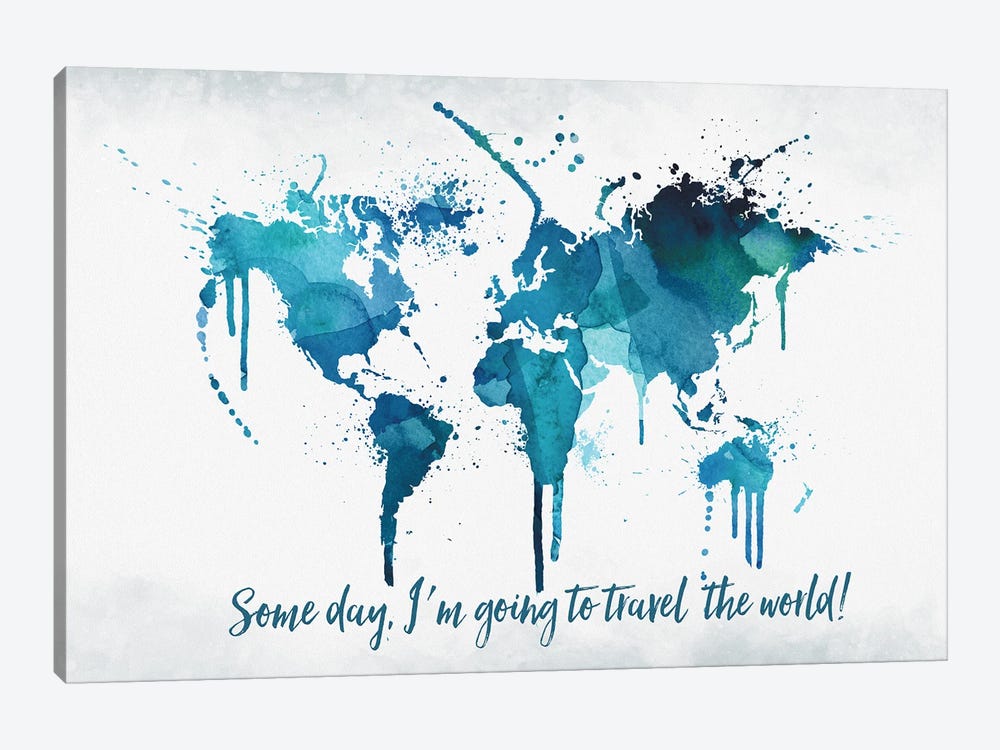 World Map Travel The World by WallDecorAddict 1-piece Canvas Art Print