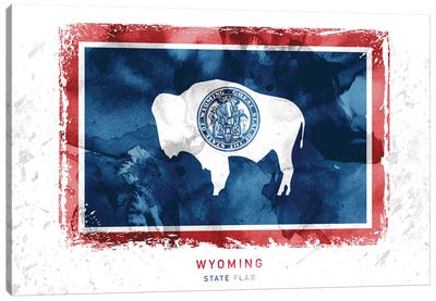 Wyoming Canvas Art Print - State Maps