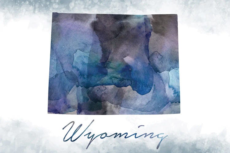 Wyoming State Bluish by WallDecorAddict wall art