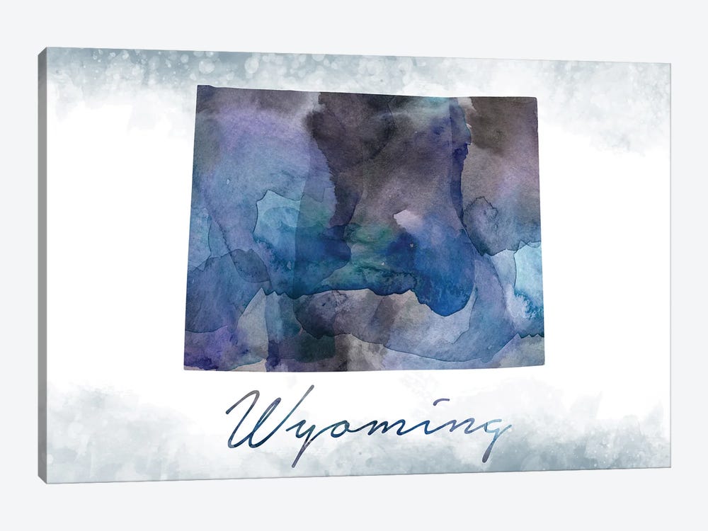 Wyoming State Bluish by WallDecorAddict 1-piece Art Print