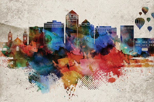 New Mexico: Albuquerque Abstract by WallDecorAddict