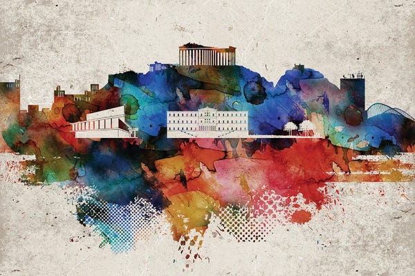 Athens: Athens Abstract by WallDecorAddict