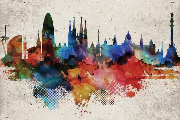 Catalonia: Barcelona Abstract by WallDecorAddict