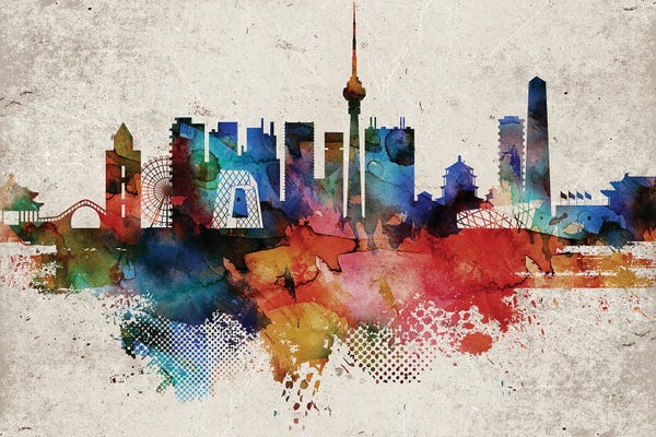 Beijing: Beijing Abstract by WallDecorAddict