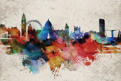 Belfast Abstract by WallDecorAddict framed wall art