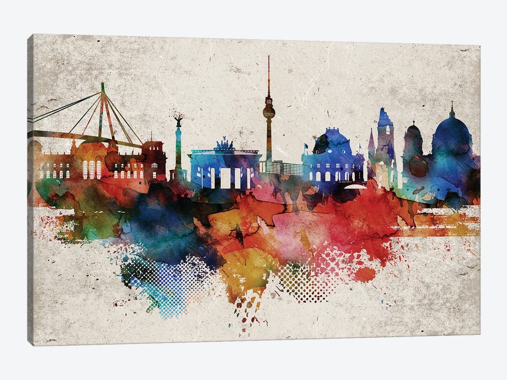 Berlin Colorful by WallDecorAddict 1-piece Art Print
