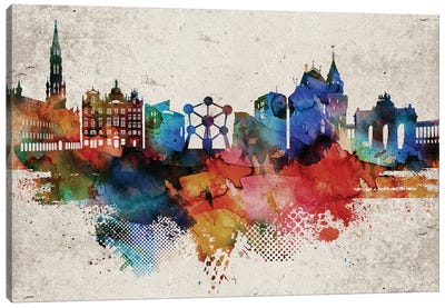 Brussels Abstract Canvas Art Print - Brussels
