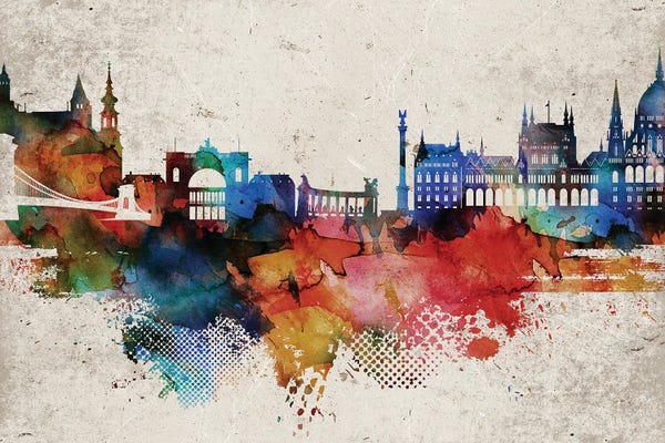 Hungary: Budapest Abstract by WallDecorAddict
