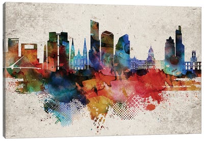Buenos Aires Abstract Canvas Art Print - Argentina Art